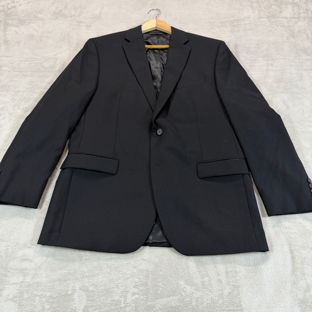 Lauren Ralph Lauren Mens 40R Black 100% Wool 2-Button Blazer Sport Coat 16390